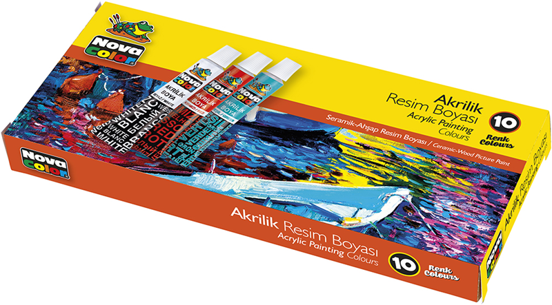 NOVA COLOR 10 RENK AKRİLİK BOYA TÜP 7 gr NC-287