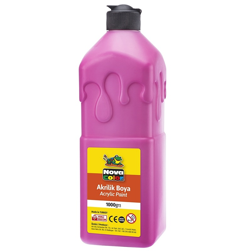 NOVA COLOR AKRİLİK BOYA PEMBE 1 KG. NC-230