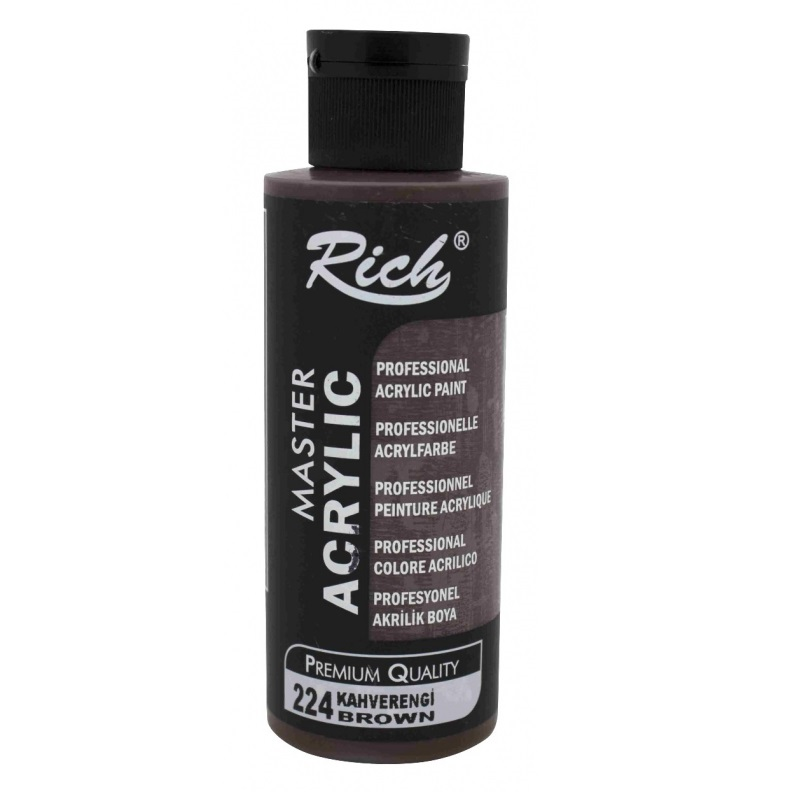 RICH AKRİLİK BOYA 224 KAHVERENGİ 120 cc