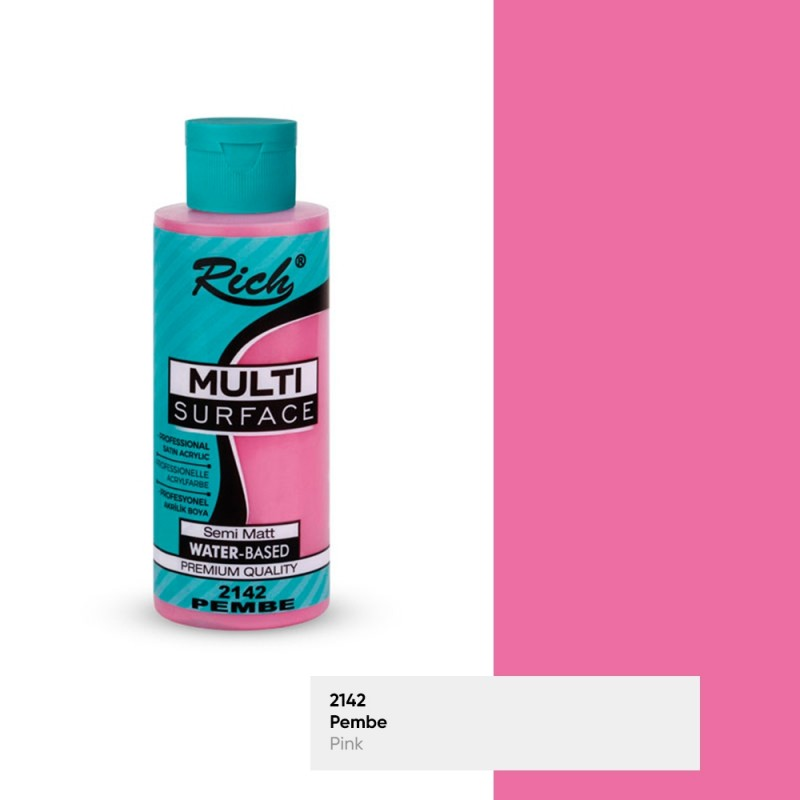 RICH MULTİ AKRİLİK BOYA 2142 PEMBE 120 cc