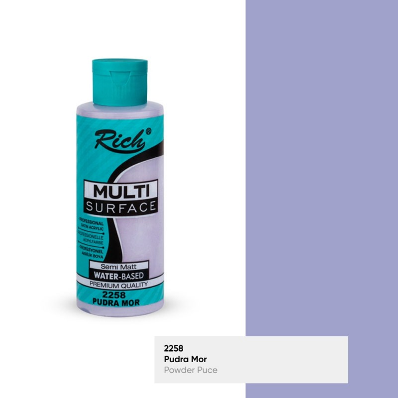 RICH MULTİ AKRİLİK BOYA 2258 PUDRA MOR 120 cc