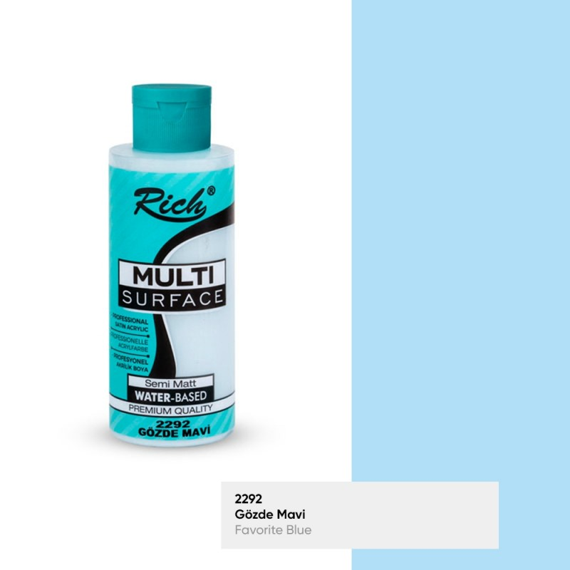 RICH MULTİ AKRİLİK BOYA 2292 GÖZDE MAVİ 120 cc