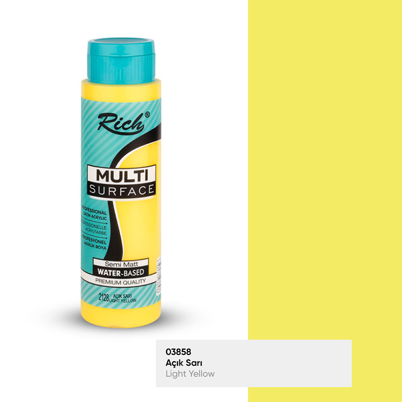 RICH MULTİ AKRİLİK BOYA 03858 AÇIK SARI 500 cc