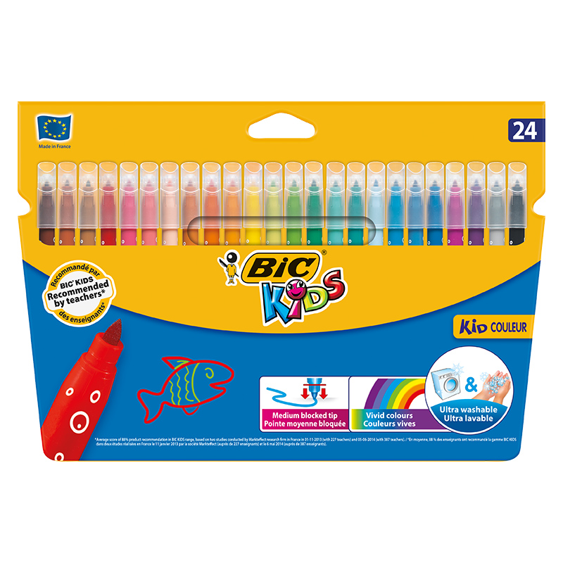 BİC KIDS COULEUR 24 RENK KEÇELİ BOYA 8418005 (ÖZEL FİYAT)