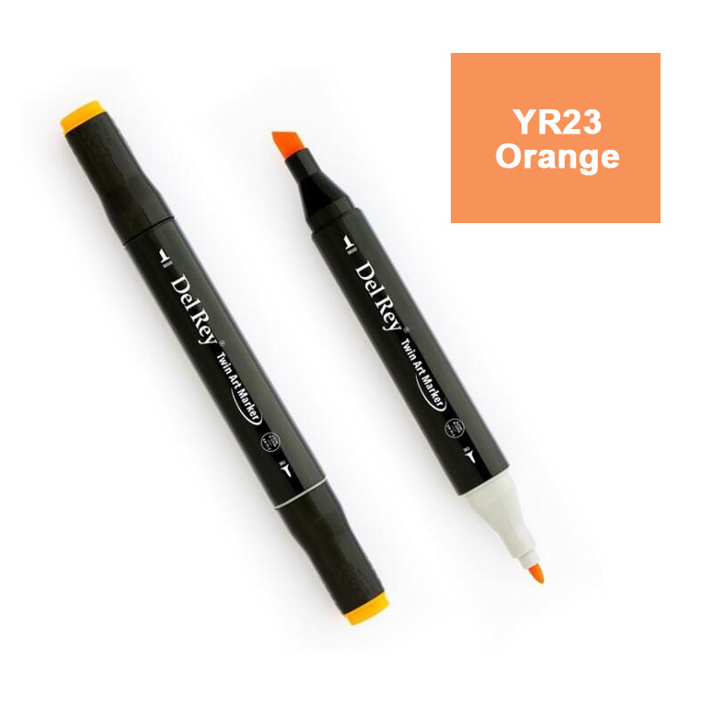 DEL REY TWIN MARKER YR23 ORANGE ÇİFT UÇLU GRAFİK KALEMİ MN-DR023