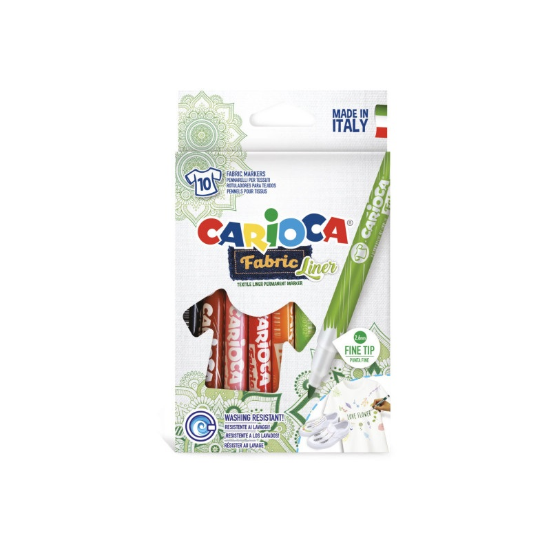 CARIOCA 10 RENK KUMAŞ BOYAMA KALEMİ FINE 42909