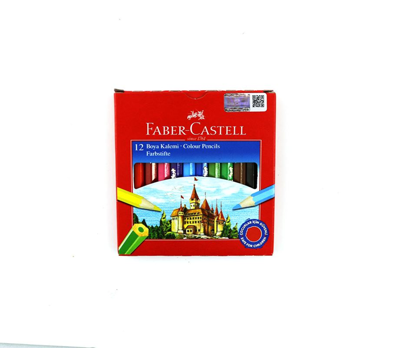 FABER 12 RENK KURU BOYA KALEMİ YARIM BOY 116412