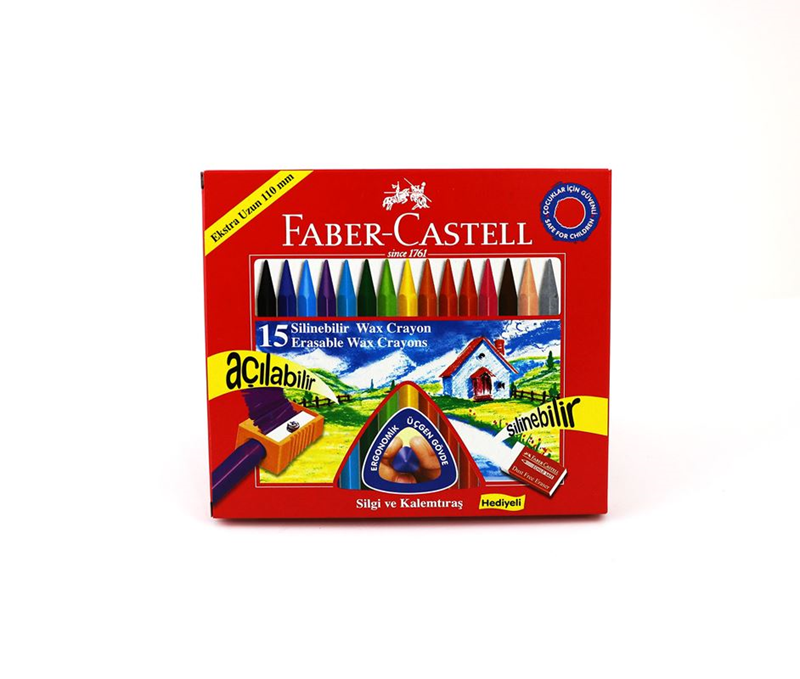 FABER 15 Lİ SİLİNEBİLİR WX CRAYON PASTEL 1122715