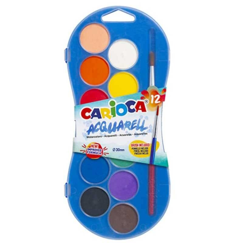 CARIOCA 12 RENK SULU BOYA 30 MM 42404