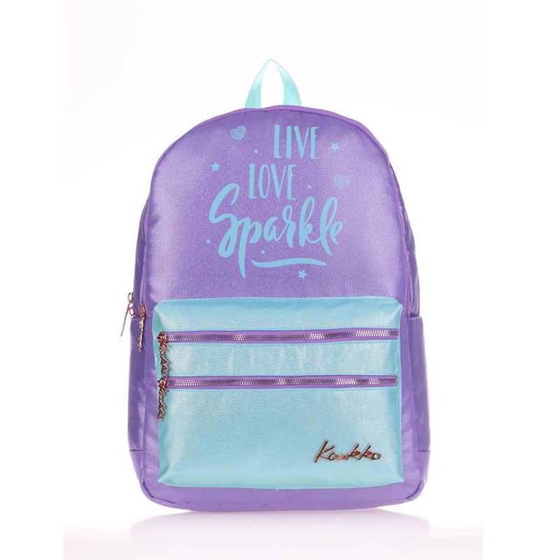 KAUKKO K1571 SPARKLE SIRT ÇANTASI DUBLE KOYU LİLA