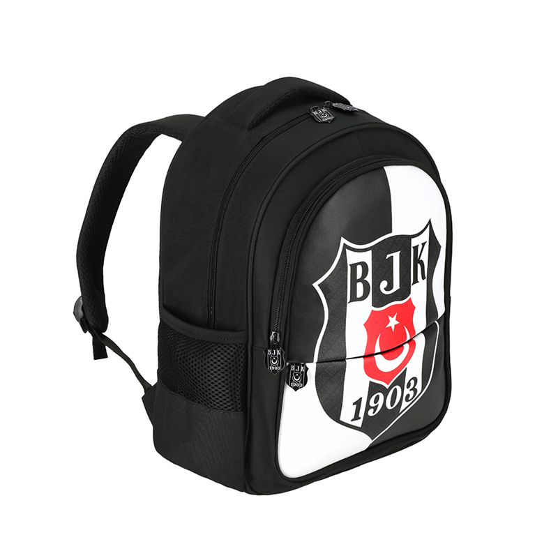 ME 25360 BEŞİKTAŞ BJK 1903 LOGO DESENLİ SUNİ DERİ OKUL ÇANTASI