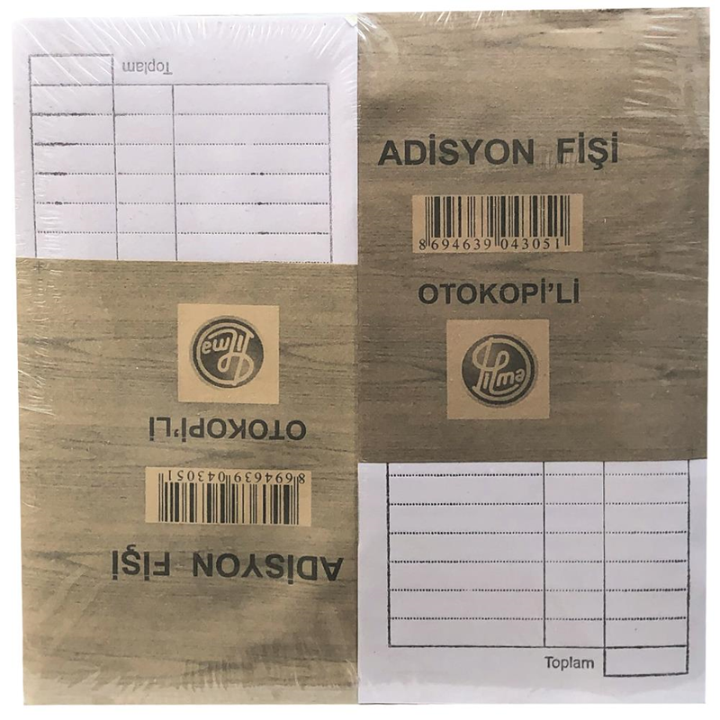 DİLMAN ADİSYON FİŞİ OTOKOPİLİ 2 NÜSHA